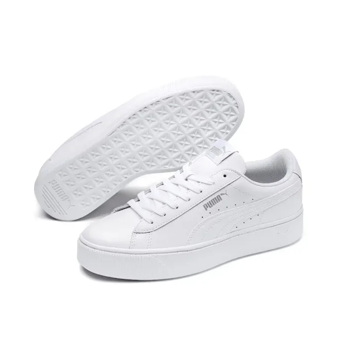 Tennis Puma  Vikky Stacked L para dama color blanco