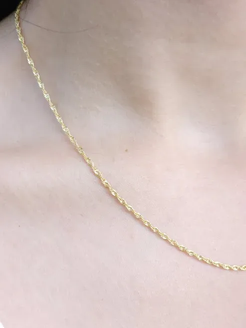 Collar plata 925 para dama color dorado con baño de oro 18K #9