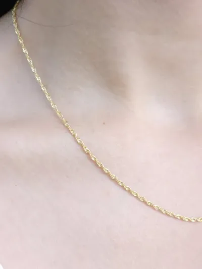 Collar plata 925 para dama color dorado con baño de oro 18K #9