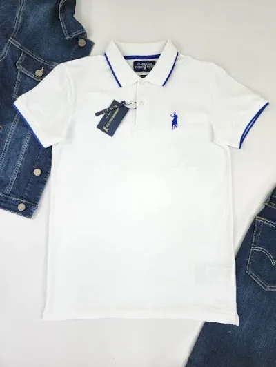 Camiseta Cambrige Polo Club para caballero color blanco.