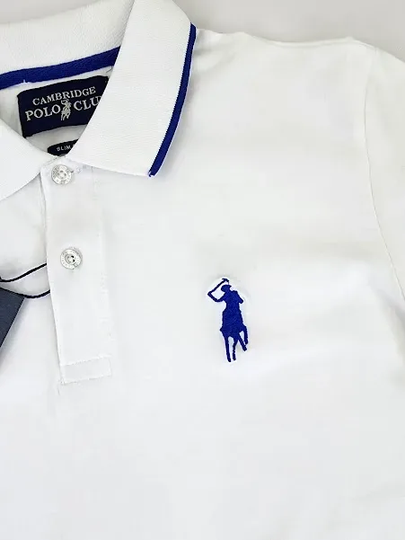 Camiseta Cambrige Polo Club para caballero color blanco.