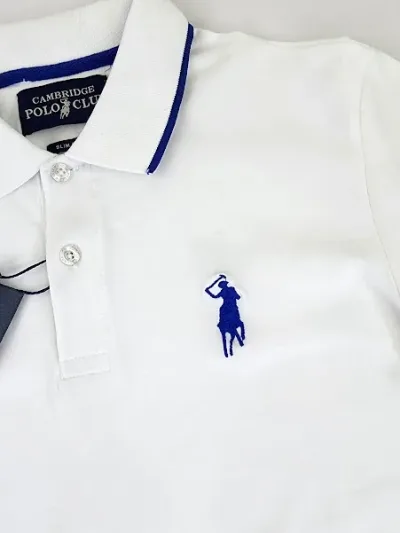 Camiseta Cambrige Polo Club para caballero color blanco.