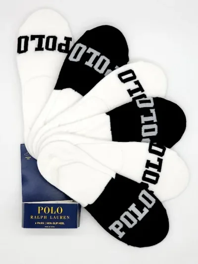 Set 6 pares de calcetas Polo Ralph Lauren para caballero color blanco