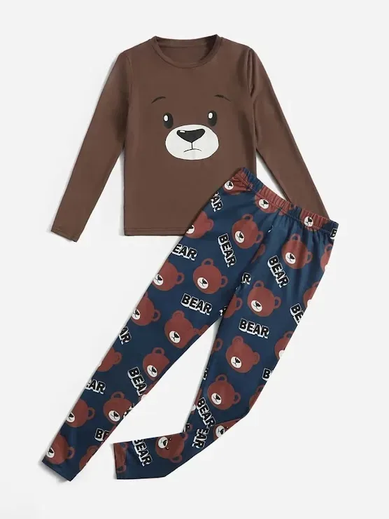 Pijama para niño con diseño de oso