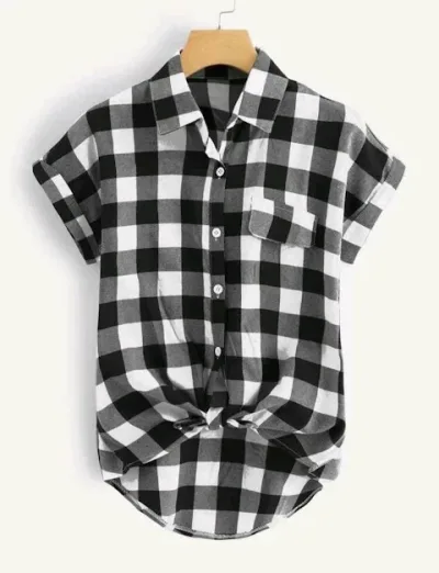 Camisa para dama diseño a cuadros