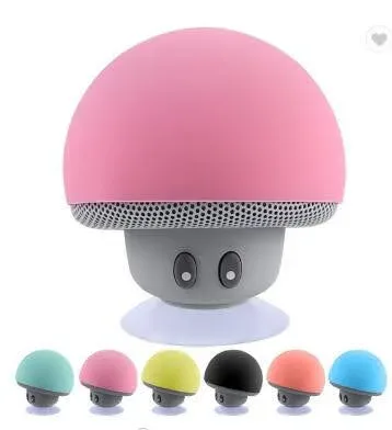 Parlante inalámbrico con diseño de hongo.
