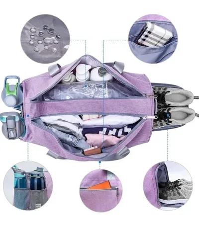 Bolso deportivo para dama color morado