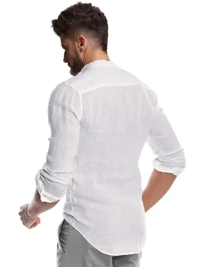 Camisa para caballero color blanco hueso