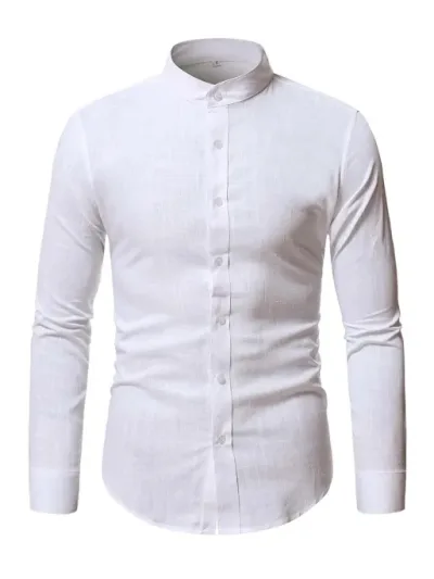 Camisa para caballero color blanco hueso