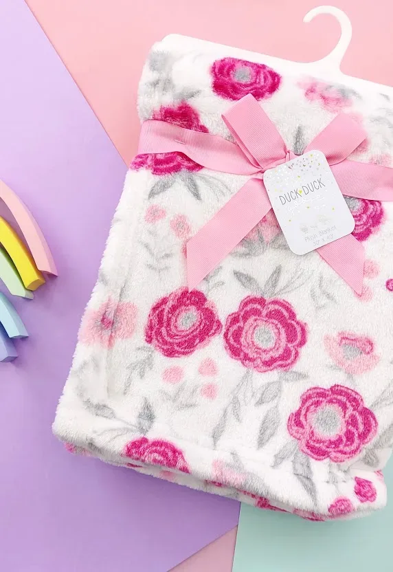 Cobija para niño con diseño floral
