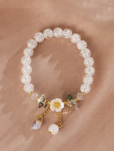 Pulsera para dama de fantasia con diseño de flor