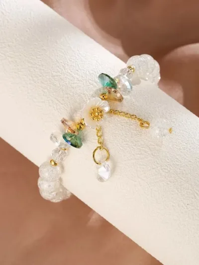 Pulsera para dama de fantasia con diseño de flor