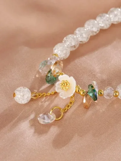 Pulsera para dama de fantasia con diseño de flor