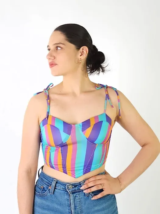 Crop Top para dama diseño a rayas