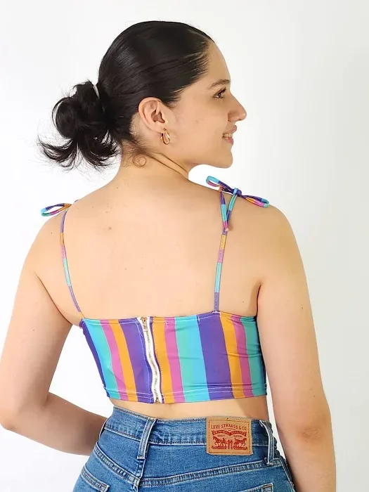 Crop Top para dama diseño a rayas