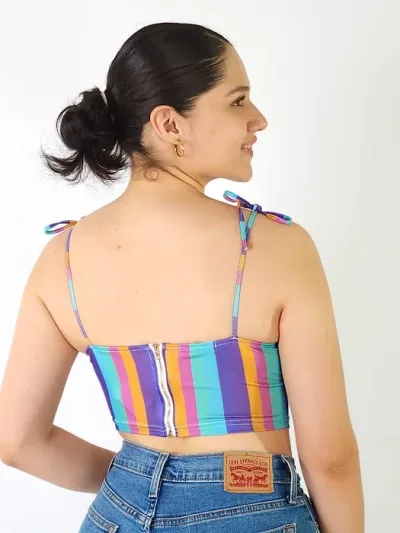 Crop Top para dama diseño a rayas
