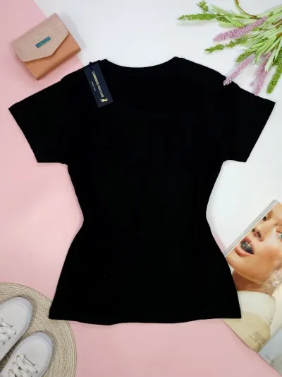 Camiseta Polo cambrige para dama color negro