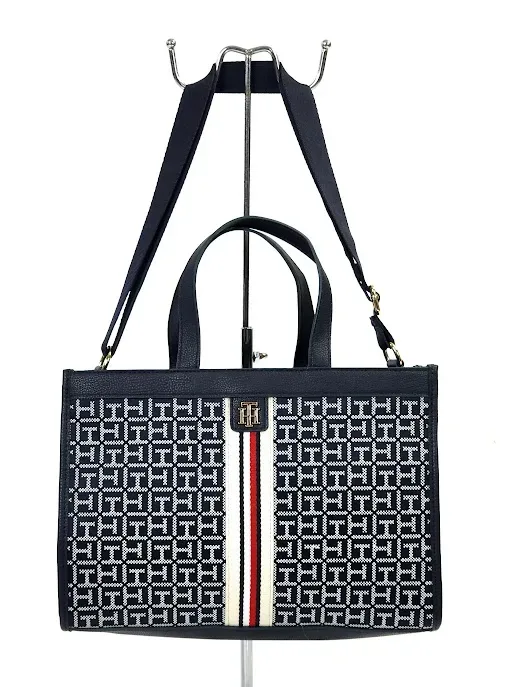 Bolso Tommy Hilfiger para dama color blanco y azul