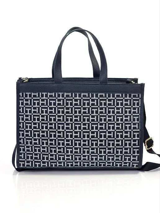 Bolso Tommy Hilfiger para dama color blanco y azul