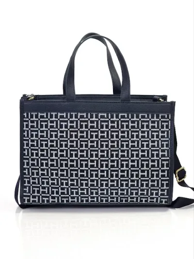 Bolso Tommy Hilfiger para dama color blanco y azul