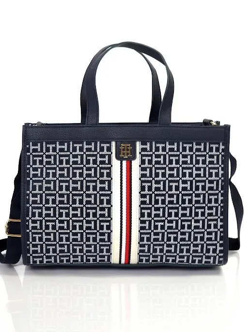 Bolso Tommy Hilfiger para dama color blanco y azul