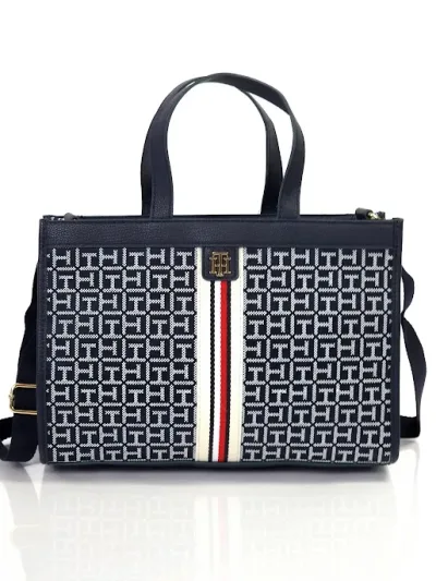 Bolso Tommy Hilfiger para dama color blanco y azul
