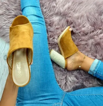 Tacones para dama color terracota
