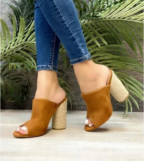 Tacones para dama color terracota
