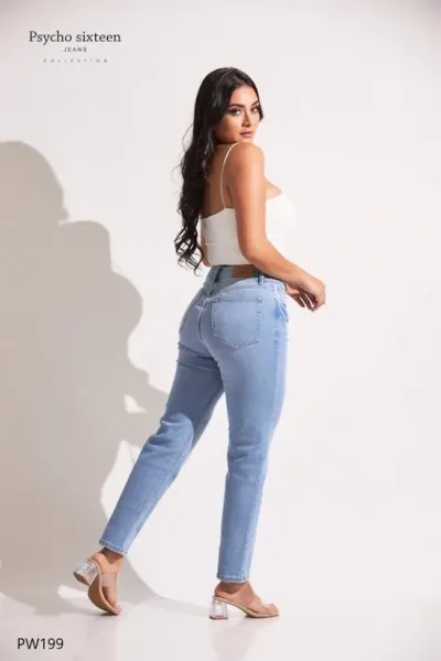 Jeans PSYCHO SIXTEEN para dama mom fit PW199