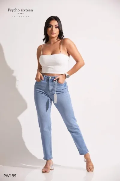 Jeans PSYCHO SIXTEEN para dama mom fit PW199