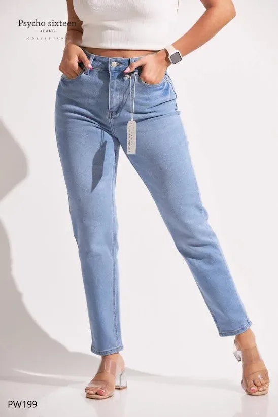 Jeans PSYCHO SIXTEEN para dama mom fit PW199
