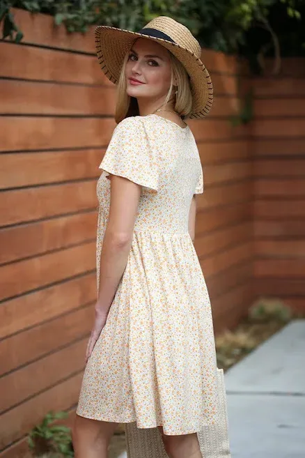 Vestido para dama diseño floral multicolor
