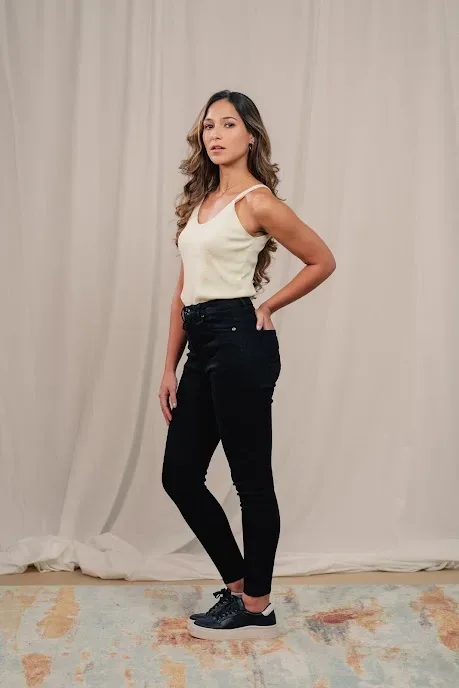 Jeans Estivaneli  para dama color negro  WQ-115091