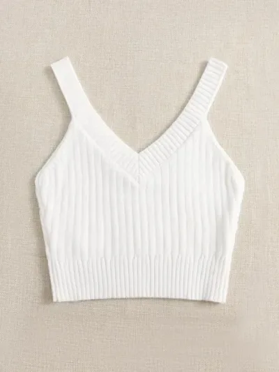 Crop top para dama color blanco hueso