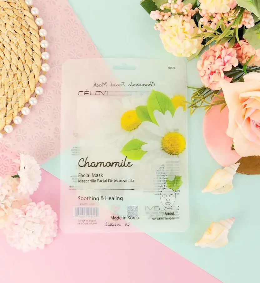 Mascarilla facial de manzanilla Celavi 6 piezas