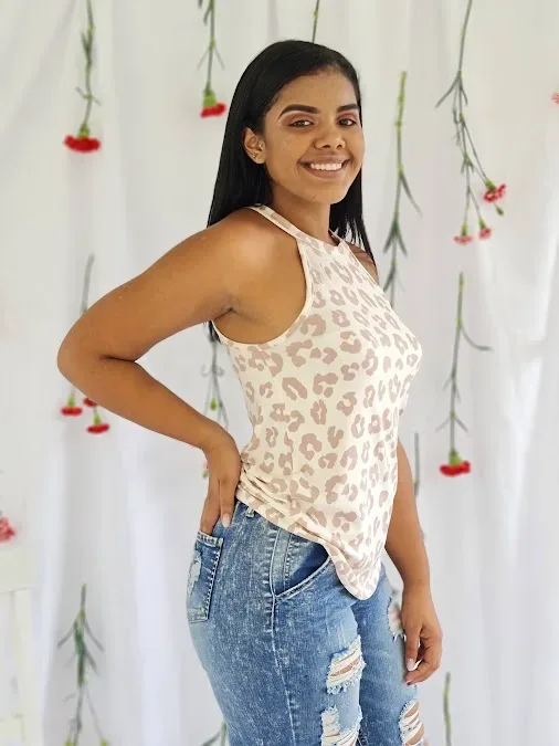 Blusa para dama diseño de leopardo