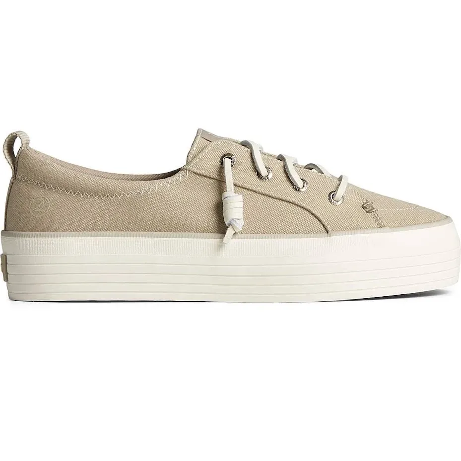 Tenis Sperry para dama color café Crest Vibe Plat Txtl Brown Sts89042