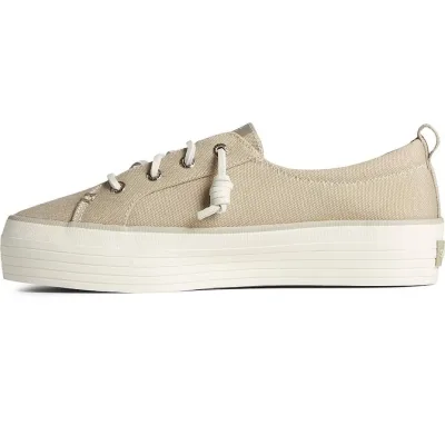 Tenis Sperry para dama color café Crest Vibe Plat Txtl Brown Sts89042