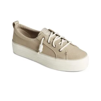 Tenis Sperry para dama color café Crest Vibe Plat Txtl Brown Sts89042