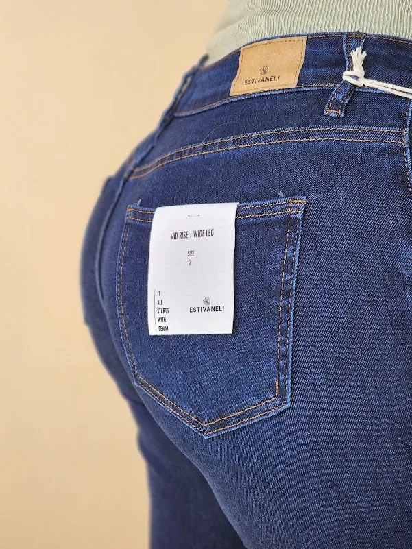 Jeans Estivaneli para dama DPFW-56013 COLOR AZUL OSCURO