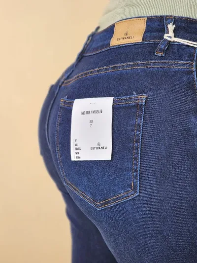 Jeans Estivaneli para dama DPFW-56013 COLOR AZUL OSCURO