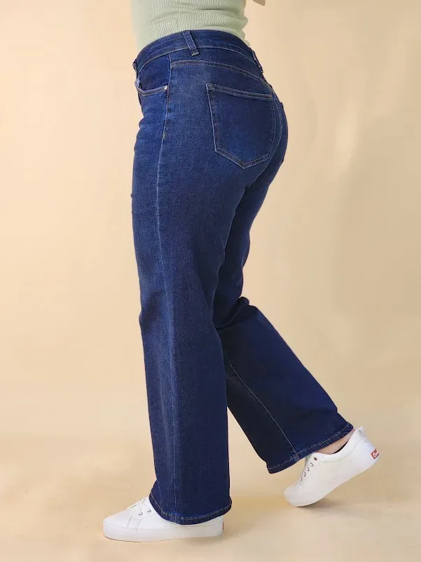 Jeans Estivaneli para dama DPFW-56013 COLOR AZUL OSCURO