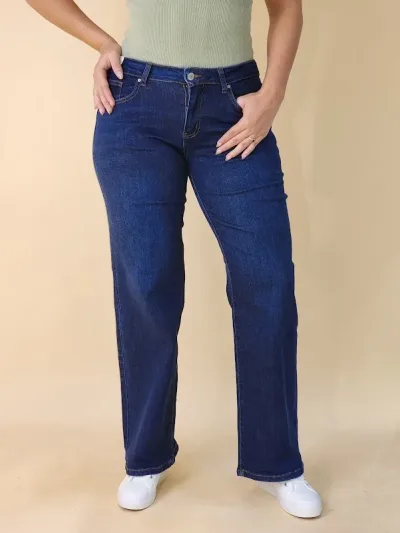 Jeans Estivaneli para dama DPFW-56013 COLOR AZUL OSCURO