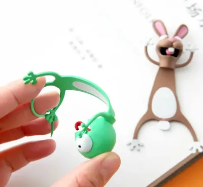 Separador de libro con diseño de conejo