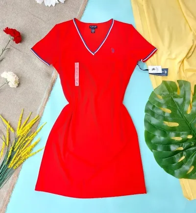 Vestido Polo para dama color rojo