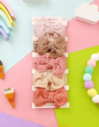 Conjunto de 5 vinchas de cabello para niña