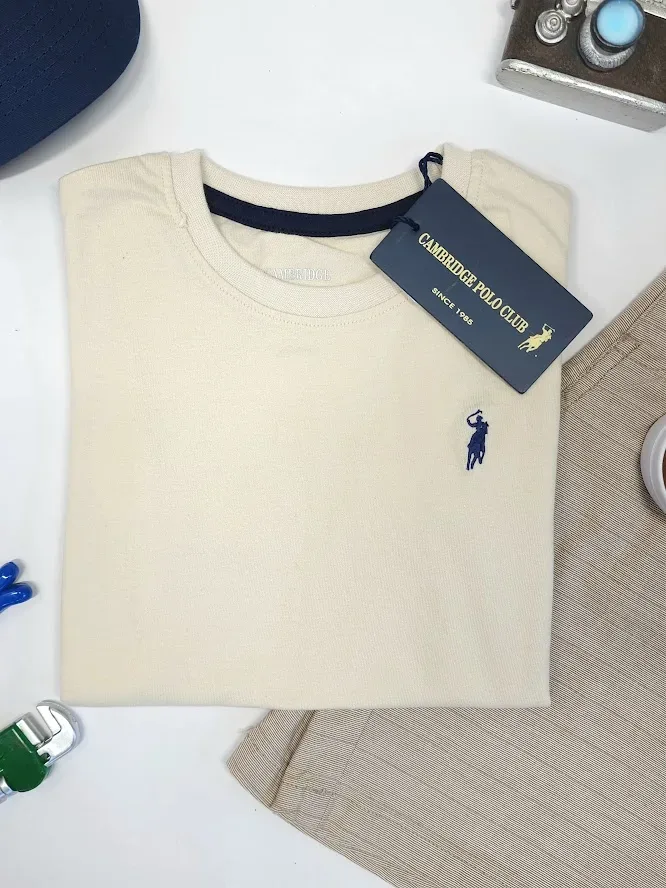 Camiseta Cambrige Polo para niño color beige