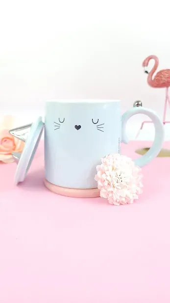 Tasa de gato para Café con Orejas en la Tapa