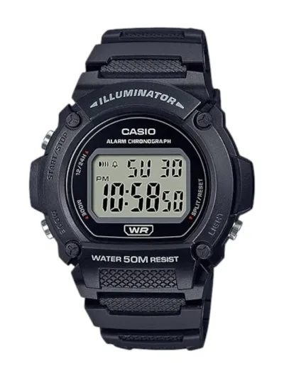 Reloj Casio para caballero W-219H-1AVDF COLOR NEGRO