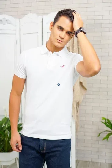Camiseta Hollister para caballero color blanco